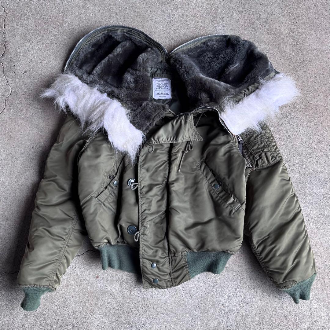 USA製 ALPHA N-2B flight jacket n2b 80s N-2B Shortwaist Parka-Black.jpg