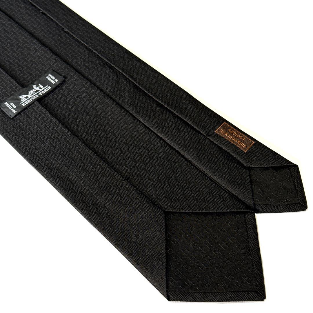 HERMES エルメス ネクタイ ワンポイント ホースロゴ 刺繍 ジャガード