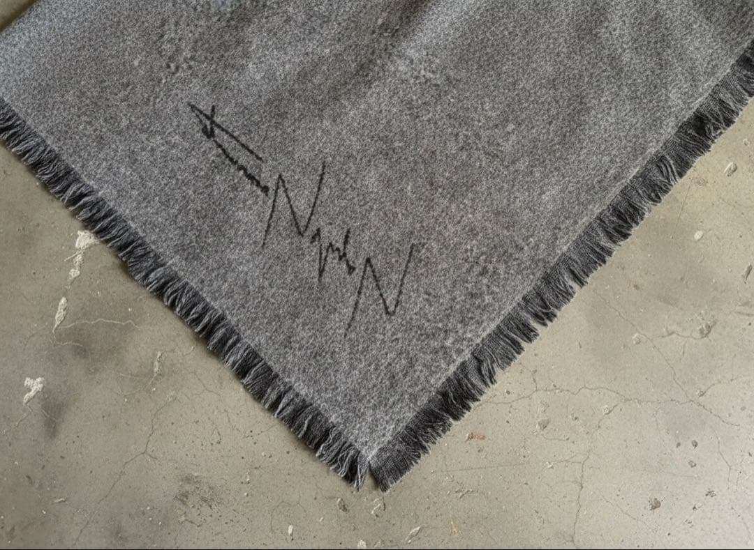 非売品 25-26AW ヨウジヤマモト ウール ブランケット ロゴ入り 今期 黒