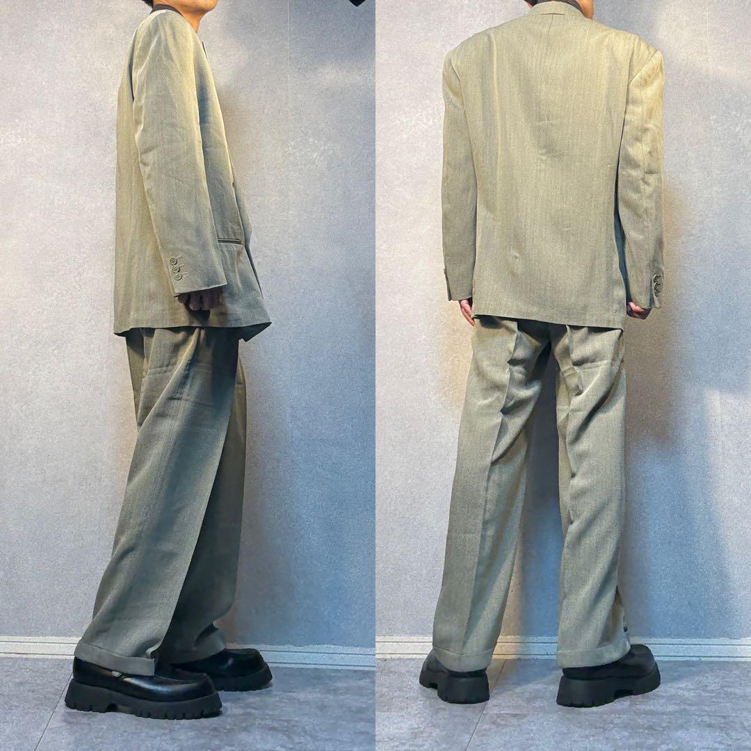 美品 希少カラー】ジョルジオアルマーニ セットアップ ダブル ベージュ