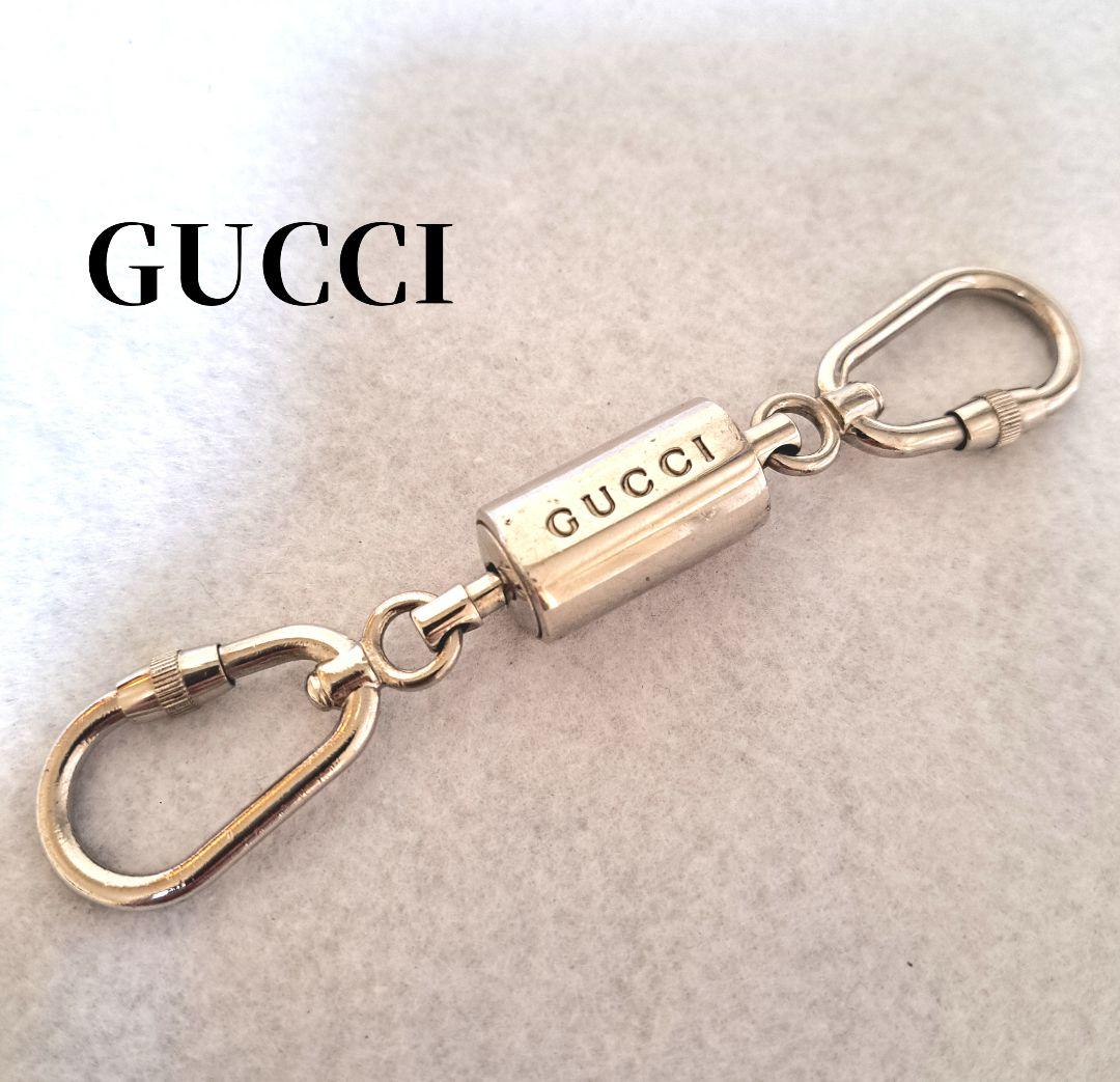 グッチGUCCIカラビナキーホルダー　キーリング　 シルバー金具　ユニセックス GUCCI グッチ キーホルダー キーリング シルバー ユニセックス - メルカリ