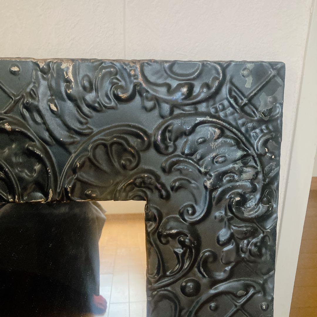 H.P.DECO NYミラー 鏡 ヴィンテージ素材　ブラック