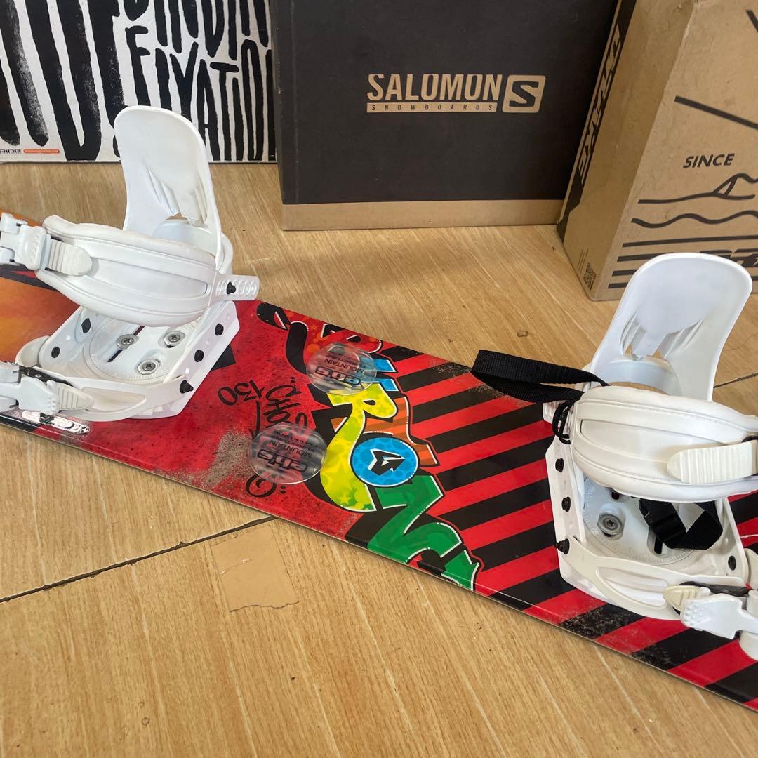 BURTON キッズスノーボードセット 130cm バートン バイン付4点セット