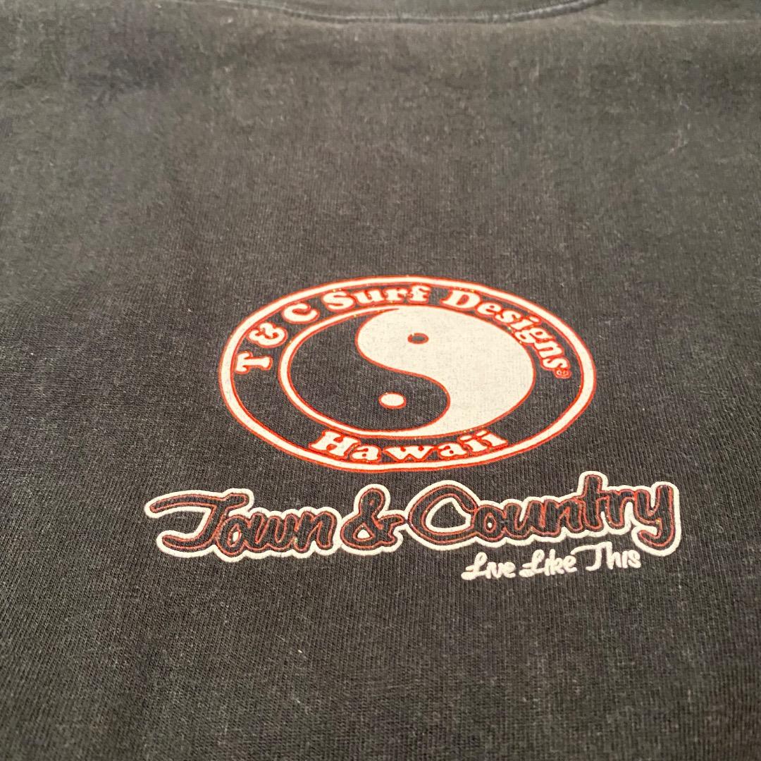 T&C タウカン L 00s アーカイブ y2k ロゴ アームプリント ロンT - メルカリ