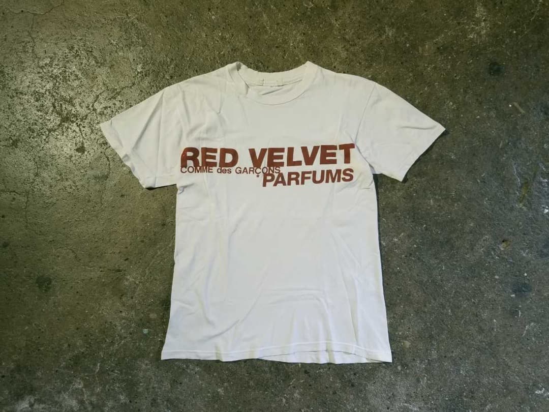 コムデギャルソンTシャツレッドベルベットXL