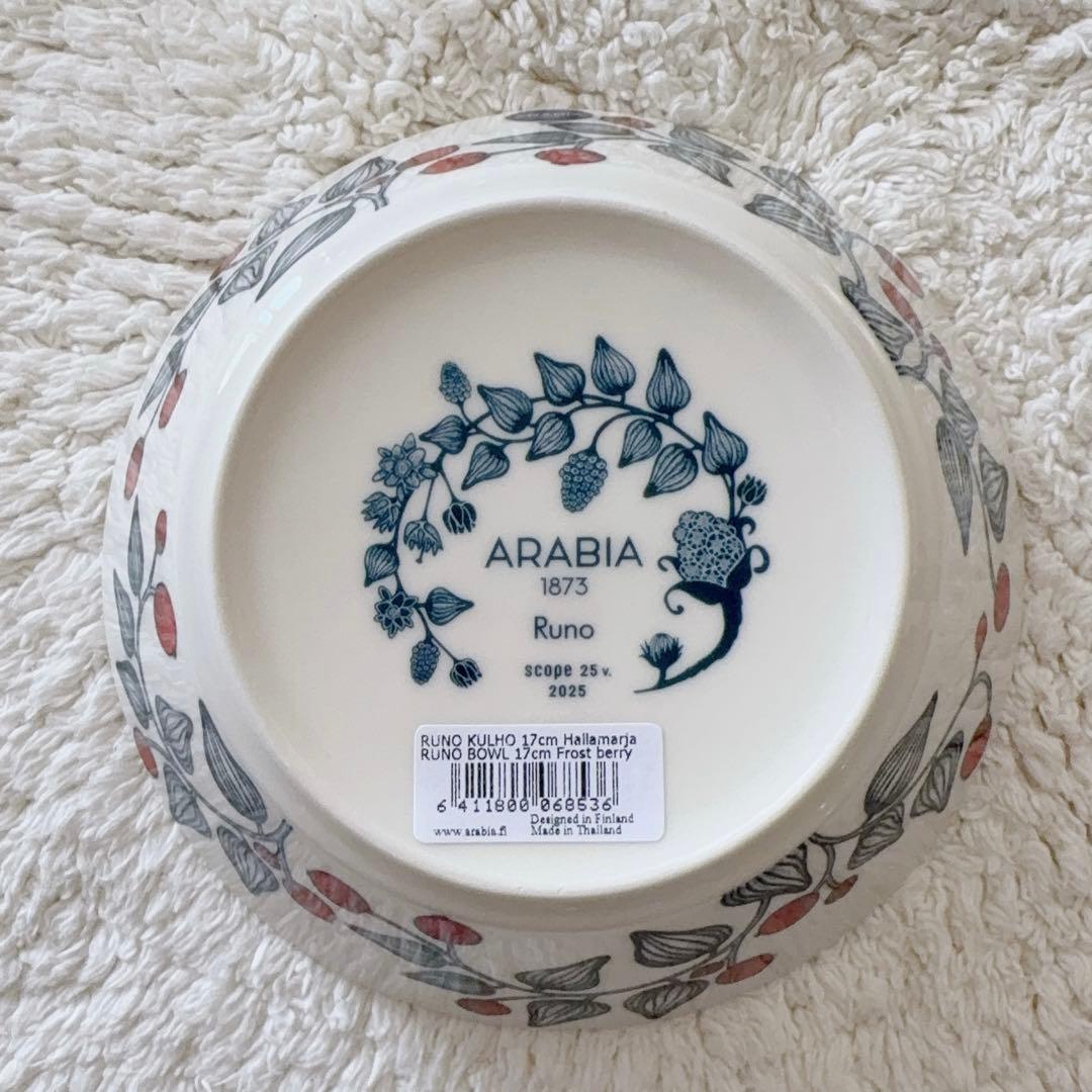 完売品》アラビア ルノ フロストベリー17cmボウルscope25周年ロゴ付