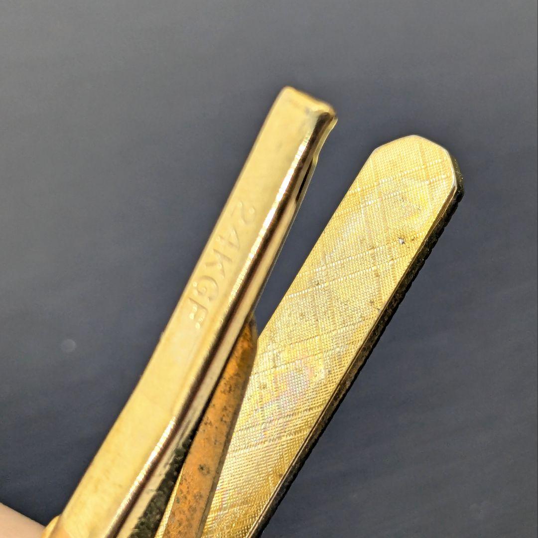 シャネル ネクタイピン クリップ ゴールド 24KGP 純金張り ココマーク