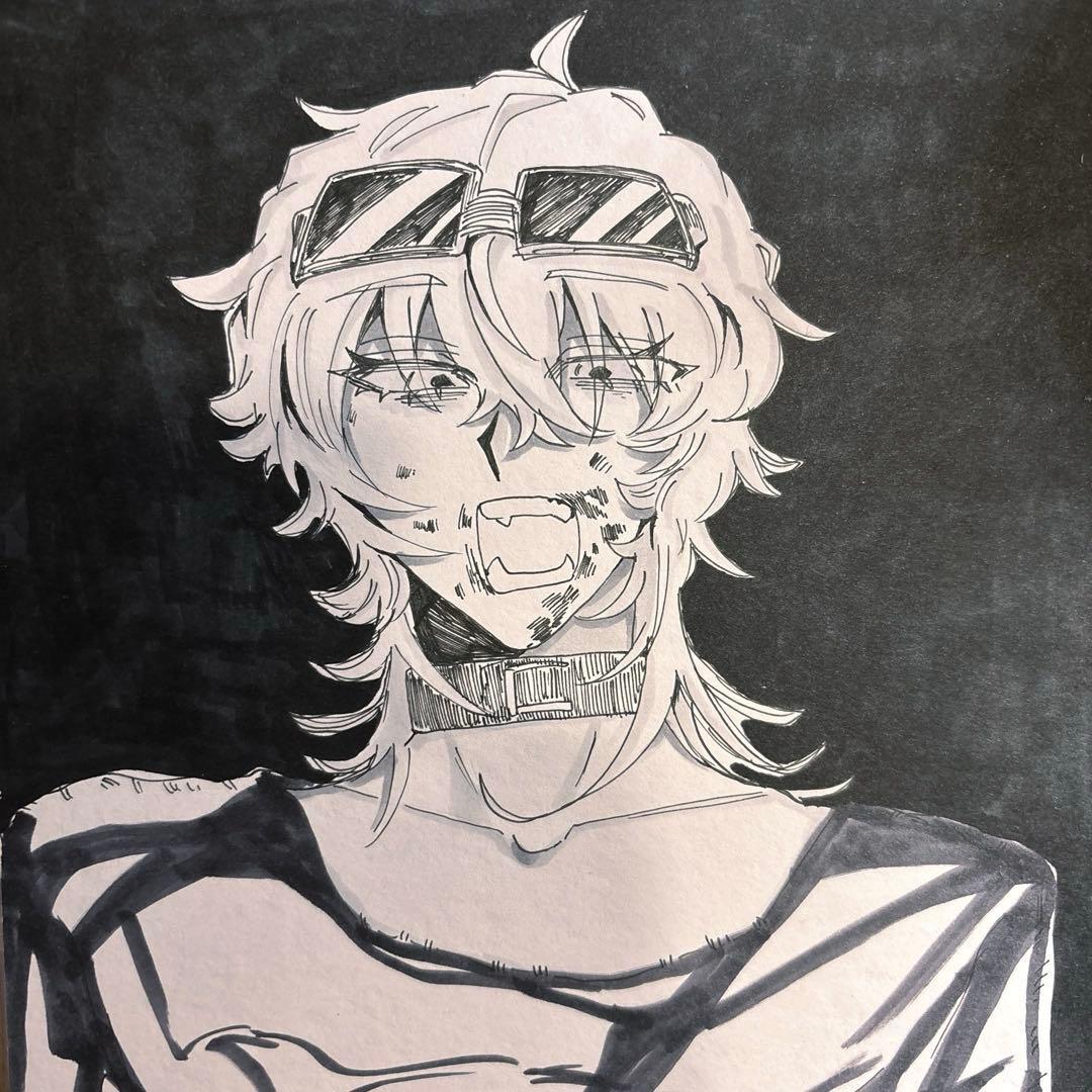 オリジナル 手描き アナログイラスト - メルカリ