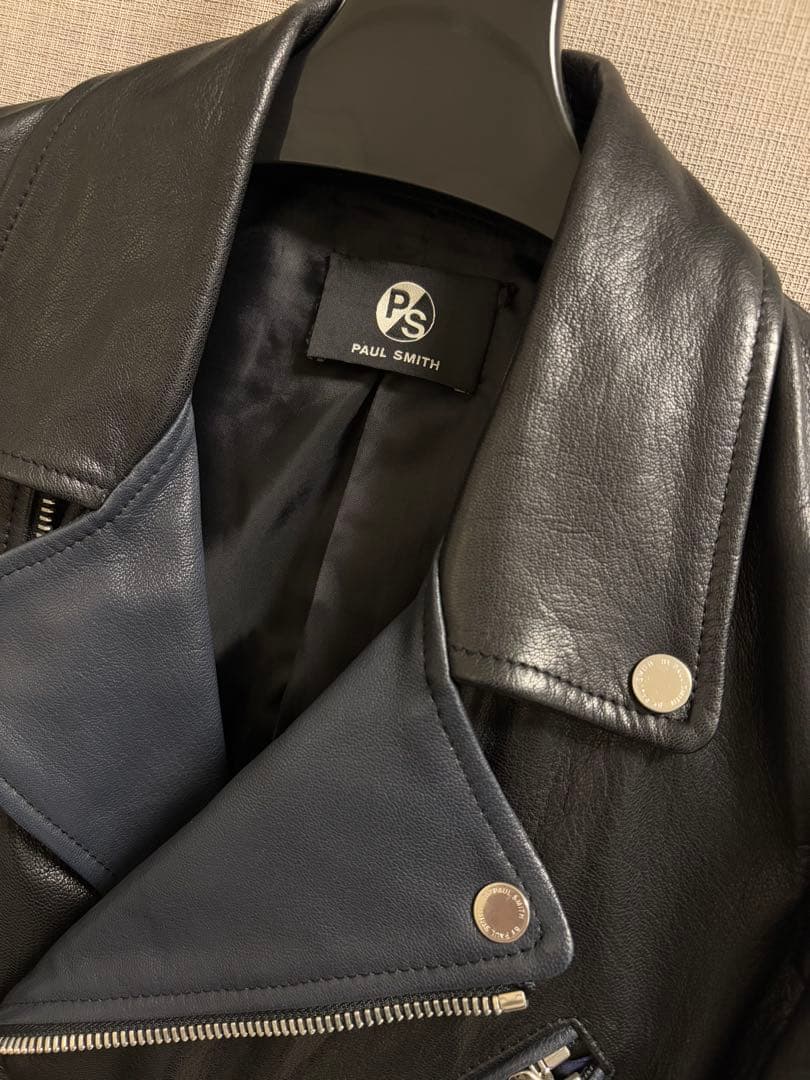 PAUL SMITH ダブルライダースジャケット 黒 - メルカリ