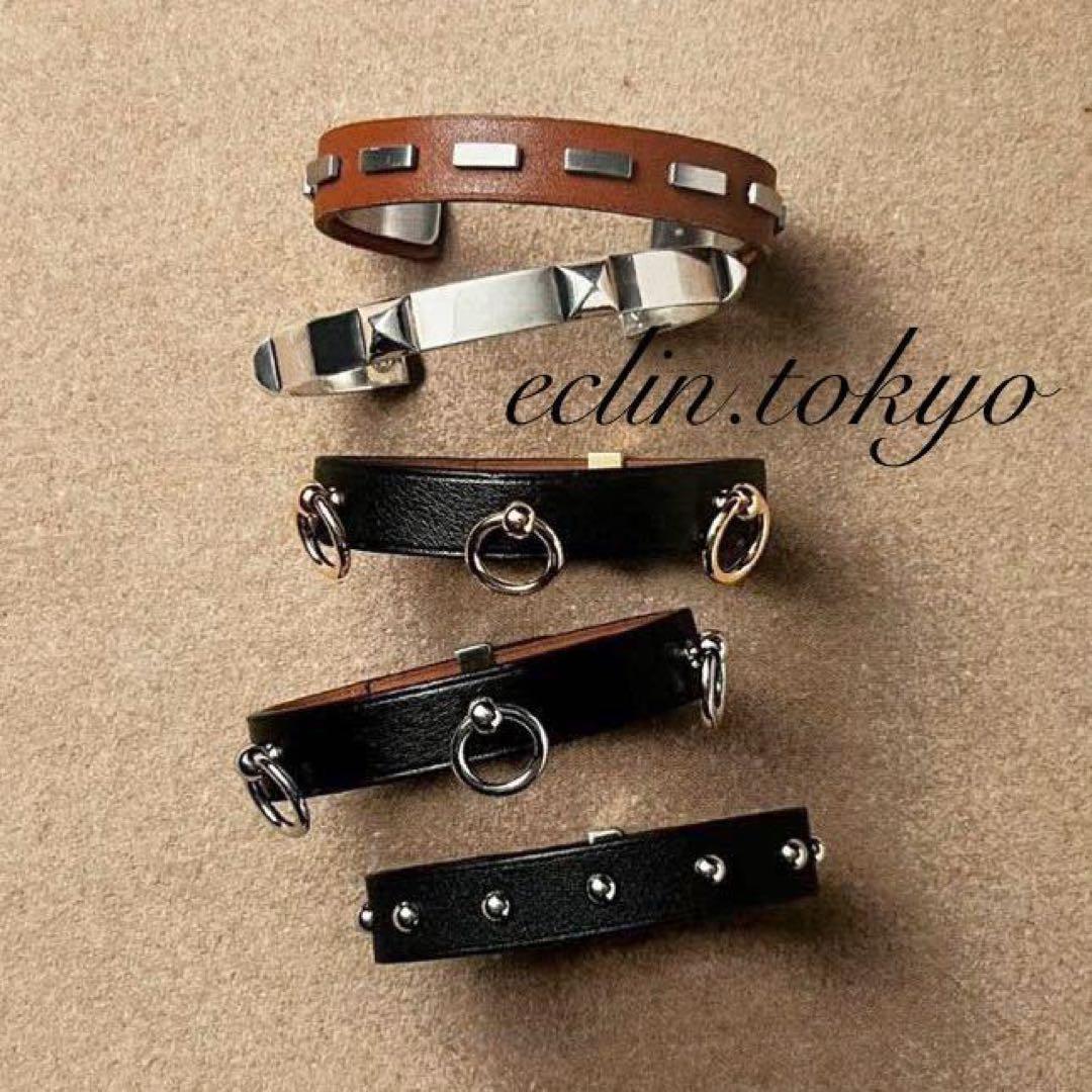 未使用！HERMES《藤原ヒロシ着》ミニドッグ スタッズ バングル E3788