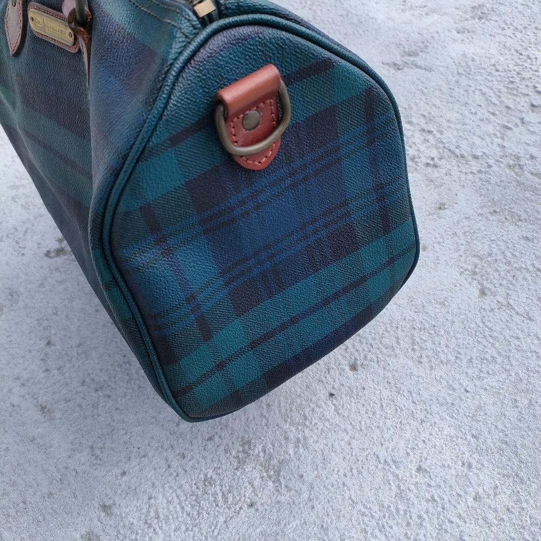 ラルフローレン ミニボストンバッグ グリーン ブラックウォッチ - メルカリ