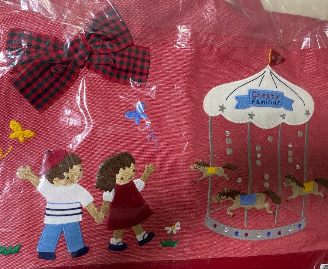 ☆新品未開封☆ファミリア 赤デニムバッグ チェスティ Chesty