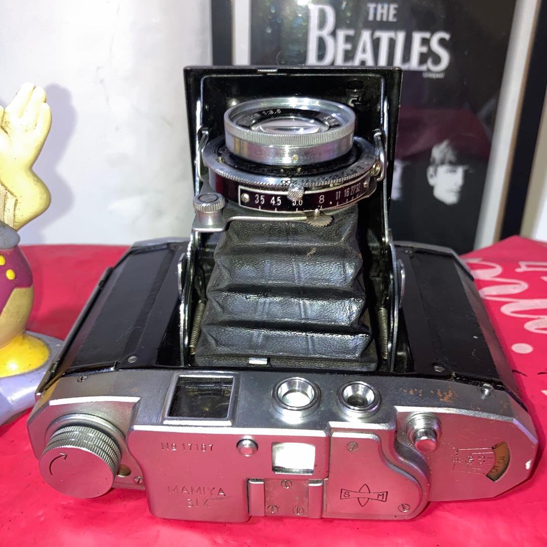 ヴィティージ蛇腹MAMIYA sixレンジファインダー中判カメラ 露出機能動完動