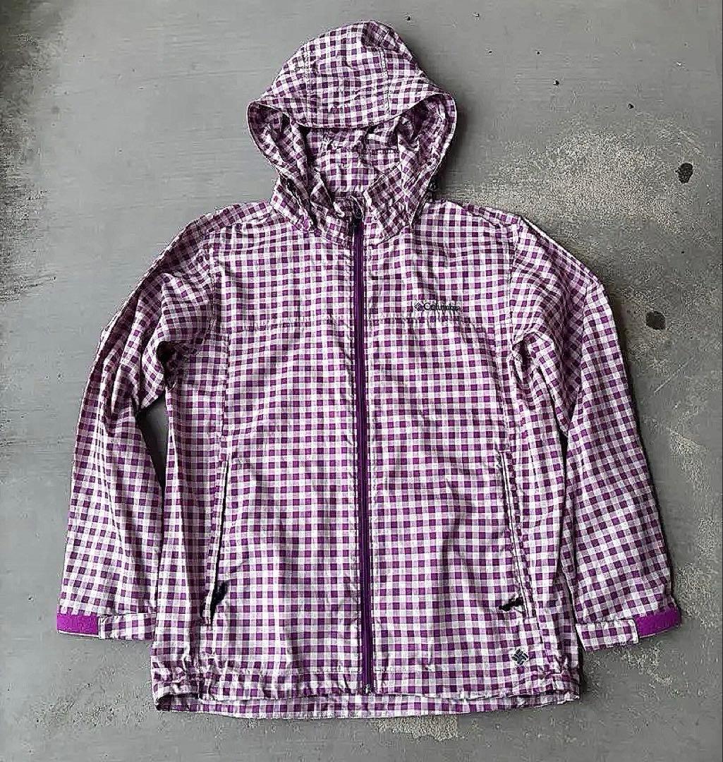 00s Y2K Columbia ギンガムチェック ナイロンジャケット - メルカリ