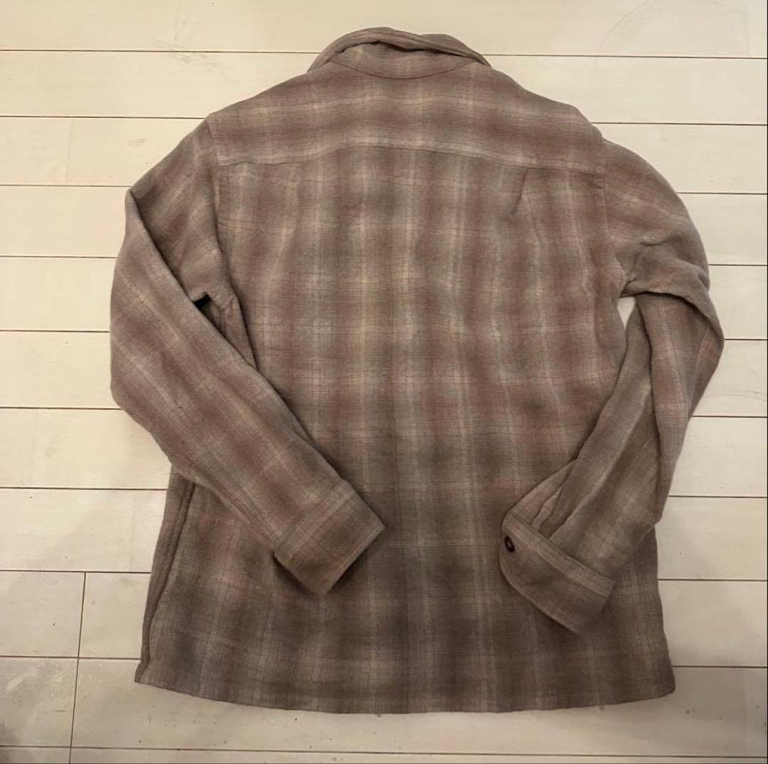 60s ヴィンテージ 開襟シャツ オンブレチェック - メルカリ