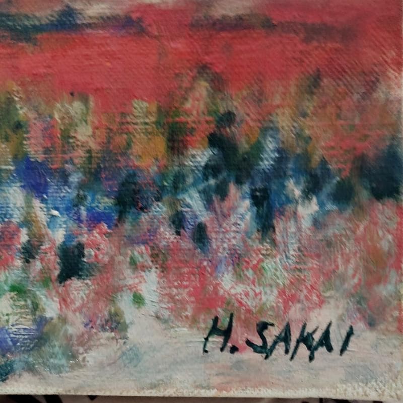 ☆ 境 肇 ☆「サンゴ草」油絵 F4号 新品額！