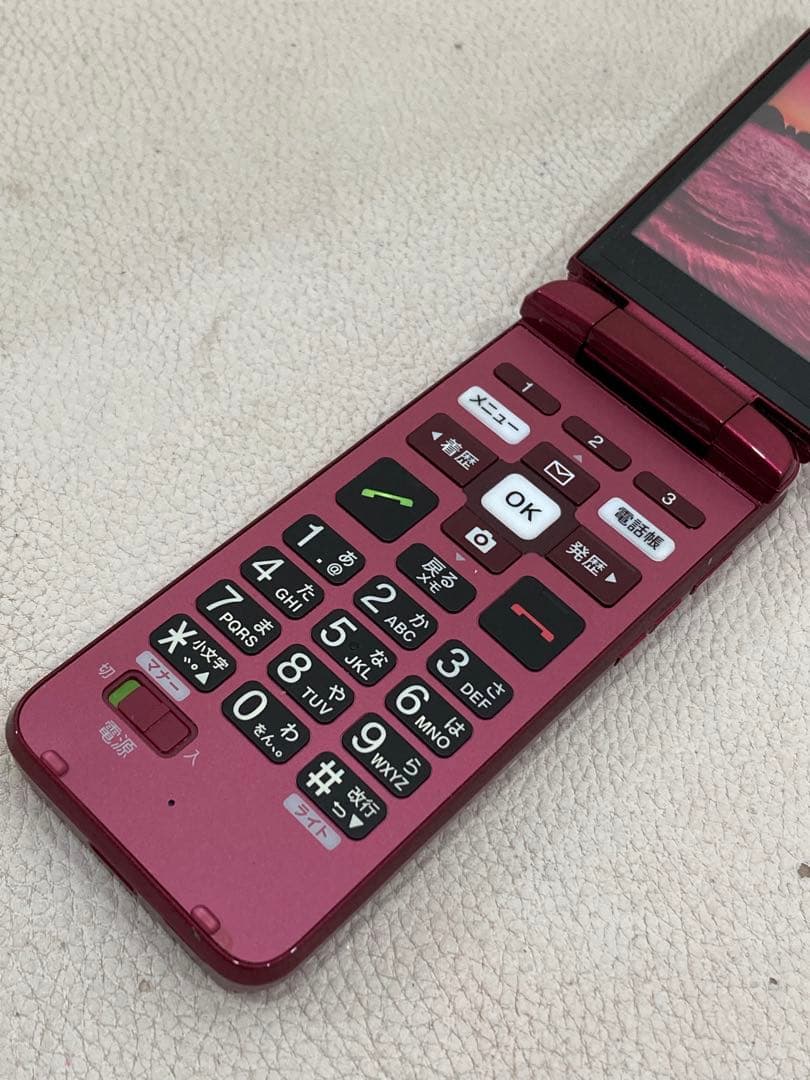 K5C259◇動確済み◇ au かんたんケータイ 携帯電話 ピンク KYF41