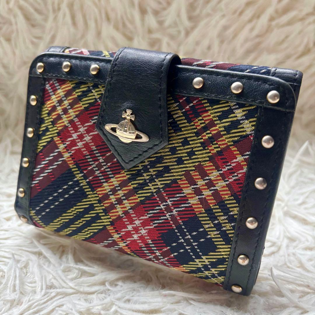 廃盤希少✨ヴィヴィアンウエスト 二つ折り財布 タータンチェック