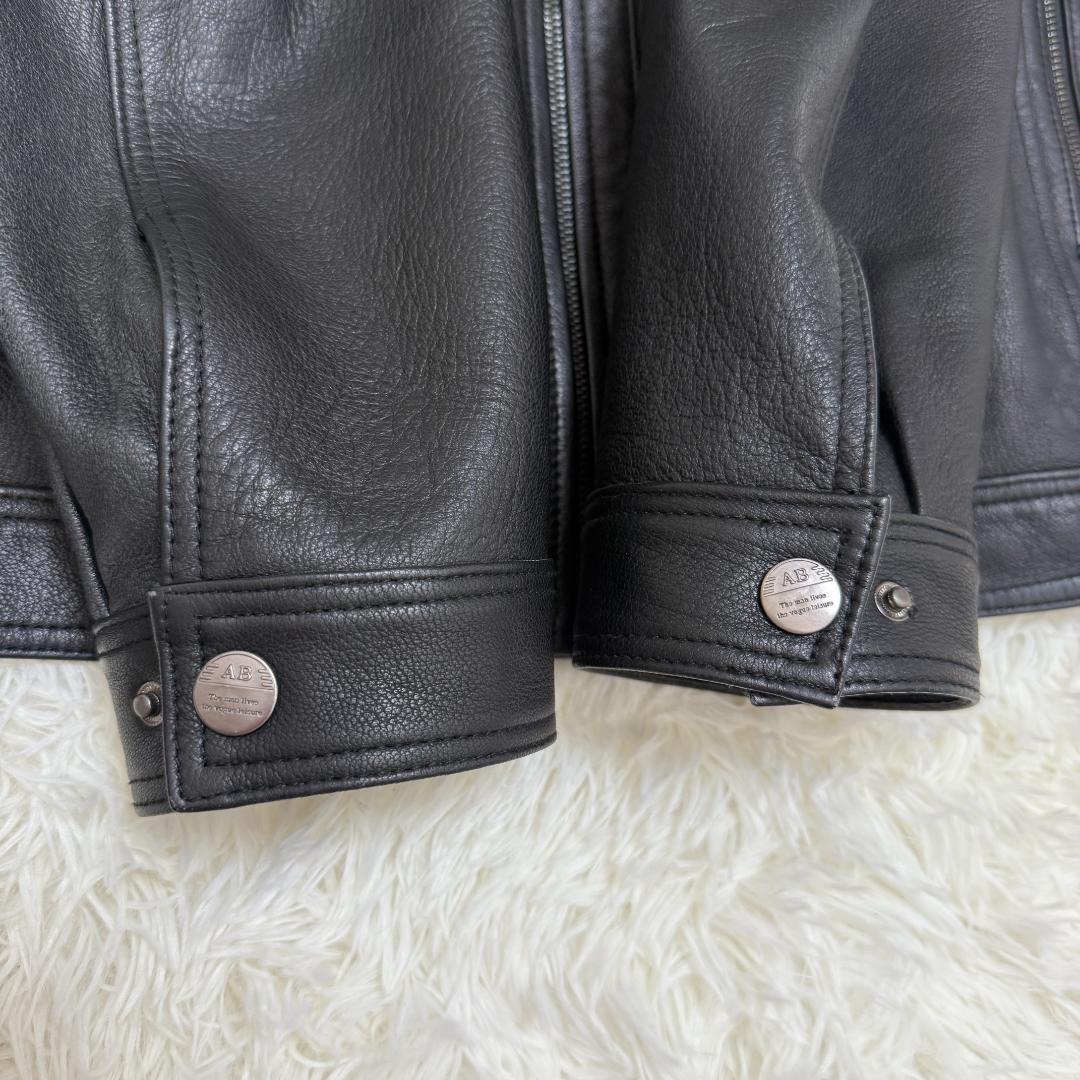 きくちゃん様✨damkjhl レザージャケット シングルライダース 羊革 黒