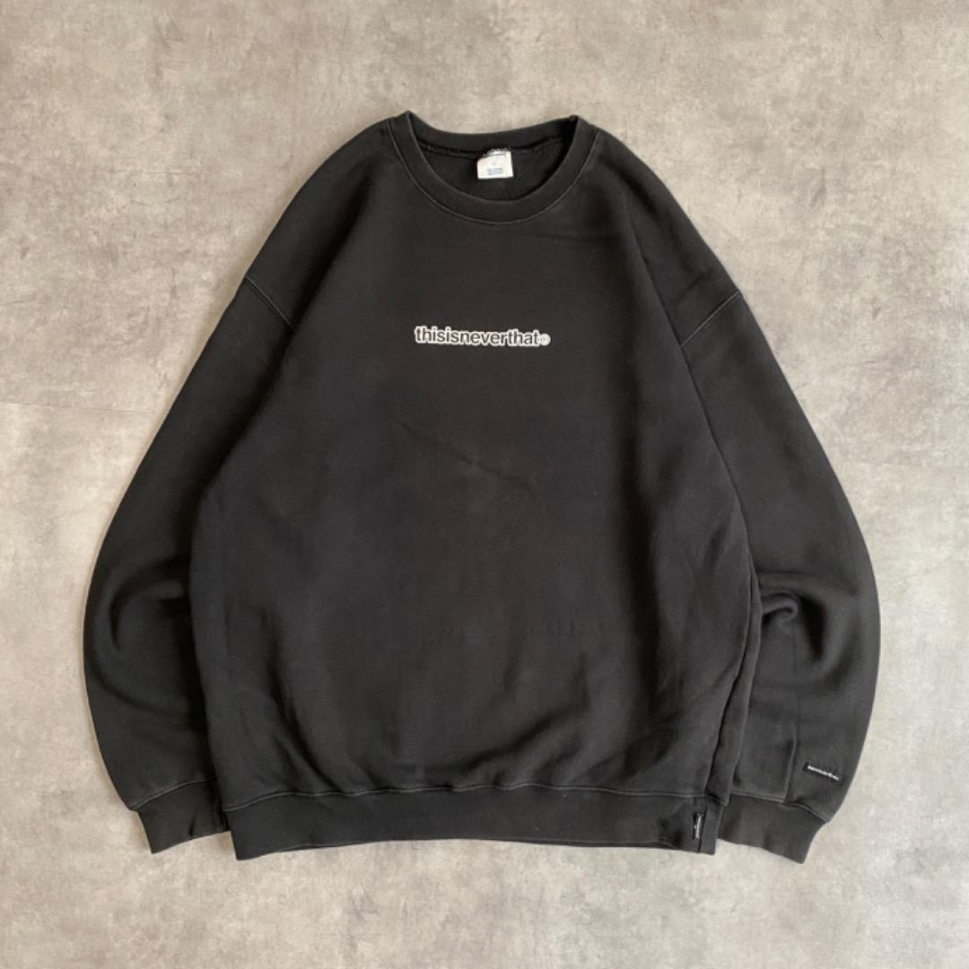 thisisneverthat ネバザ スウェット プリント ブラック 黒 L - メルカリ