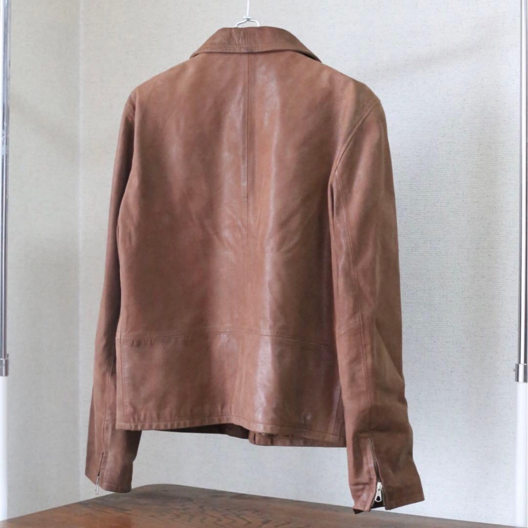 90s EMPORIO ARMANI 赤タグ レザージャケットarchive - メルカリ