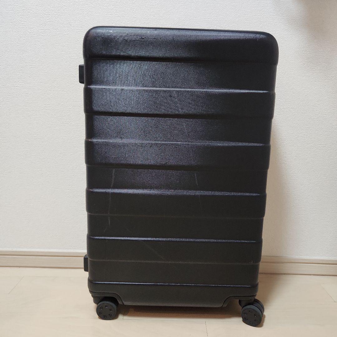 【美品】無印良品 バーを自由に調節できる　ハードキャリーケース（62L）黒 無印良品（MUJI） スーツケース バーを自由に調節できる ハード