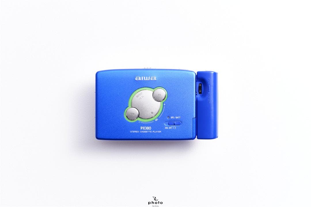 aiwa DSL重低音搭載 カセットプレーヤー HS-PX380 BLUE - メルカリ