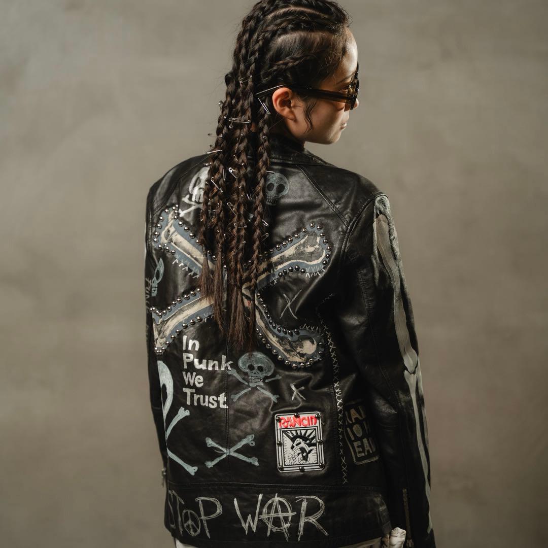 鋲ジャン レア カスタムライダース レザーライダース - メルカリ