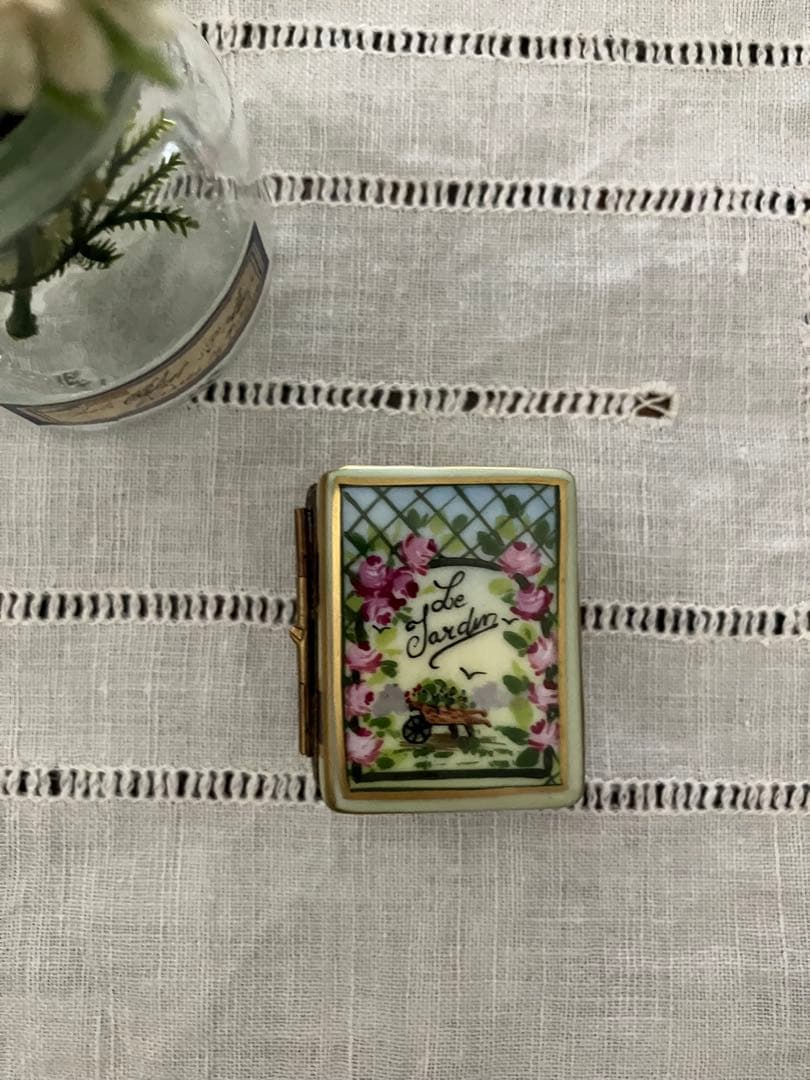 リモージュボックス アンティークガーデニングブック てんとう虫