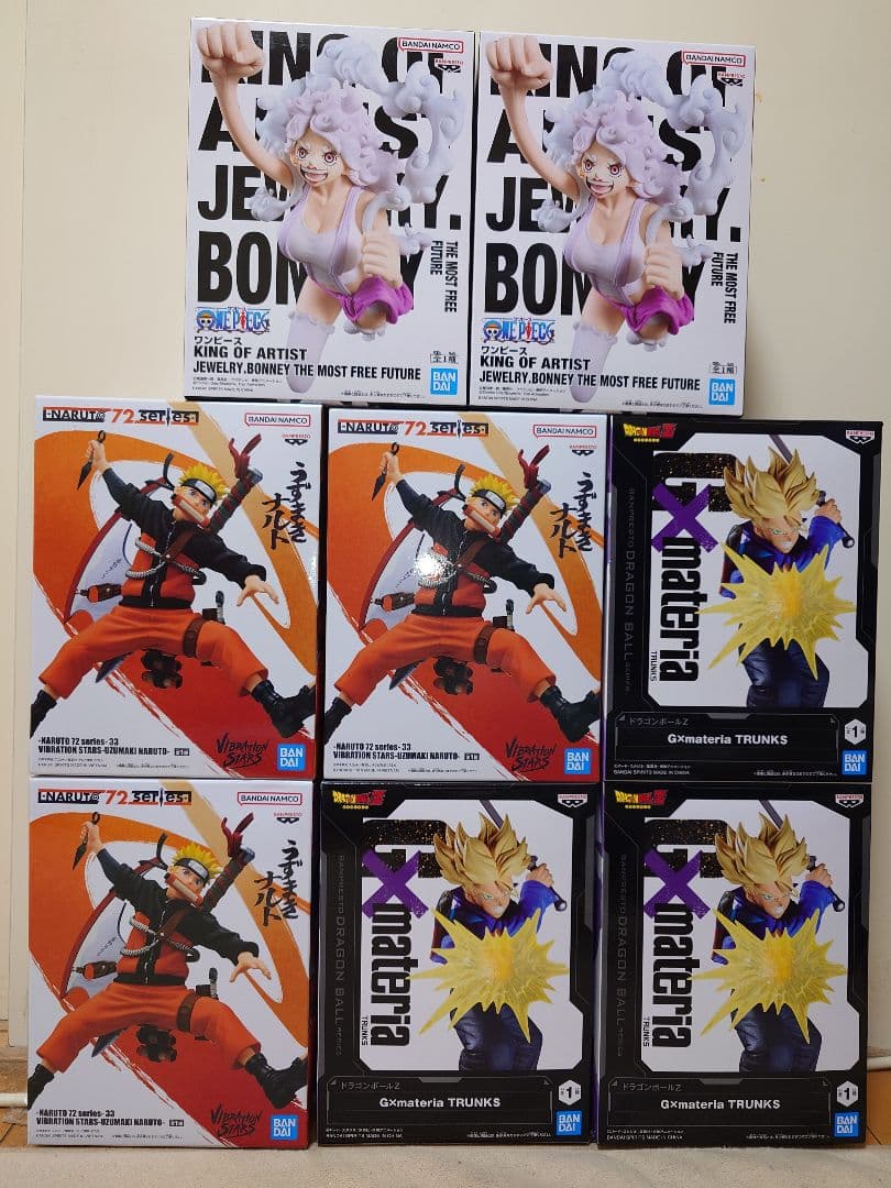335.ドラゴンボール ワンピース ナルト 最新プライズ 8体セット