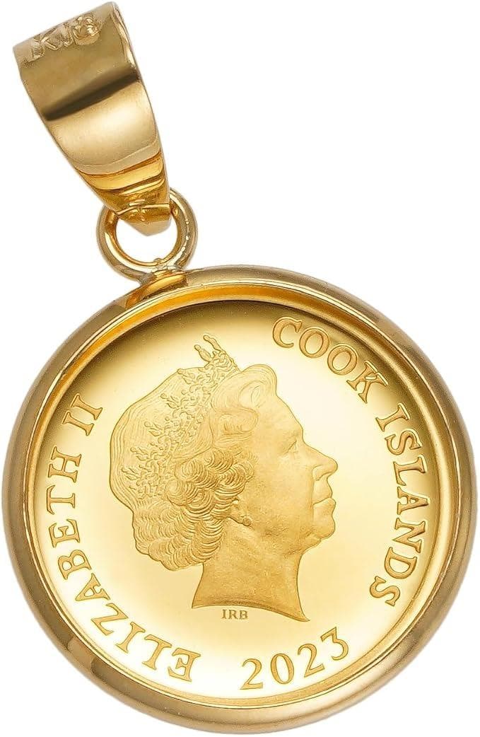 18金×24金】ゴールデンレトリバーペンダントトップネックレス K18 K24