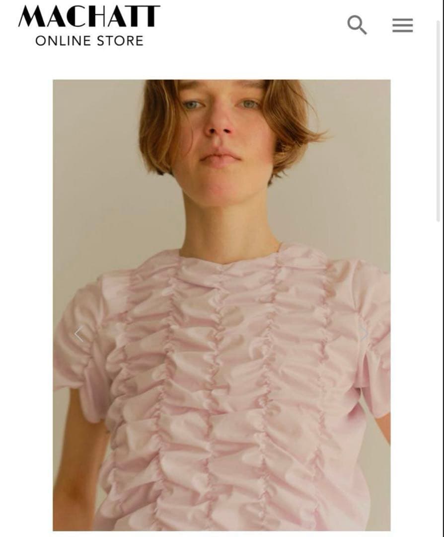 machatt のシャーリングトップス シャーリングスリーブシャツ | MACHATT ONLINE STORE