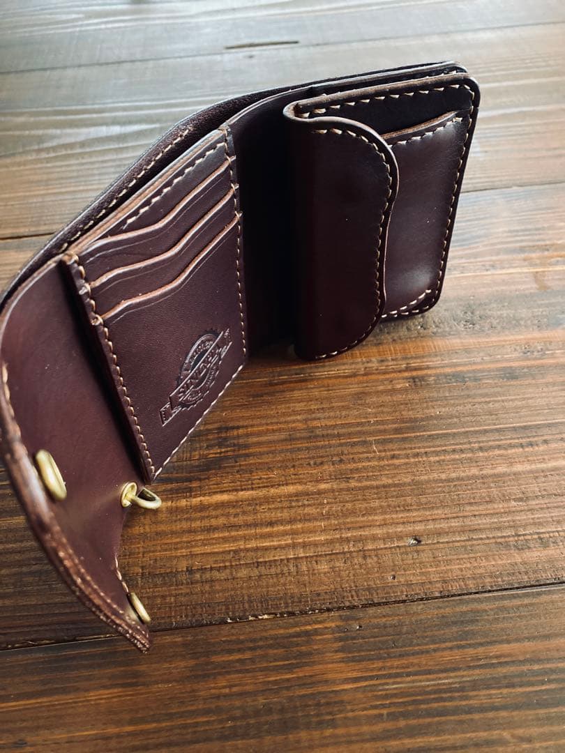 ブルガロ】TS03-76ショートトラッカーウォレット&真鍮チェーン付き