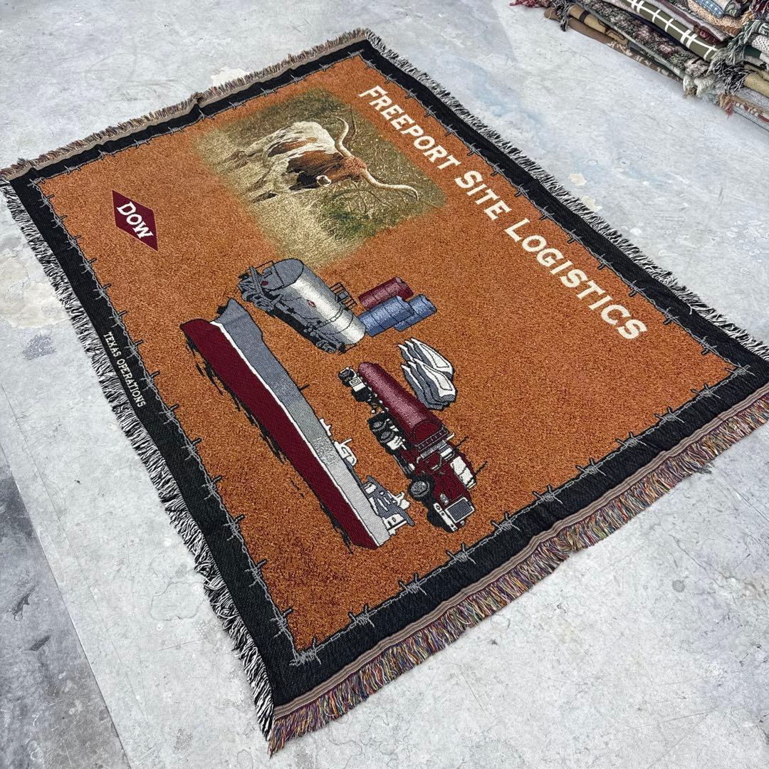 テキサス　企業系　マルチカバー　ソファーカバー　ヴィンテージラグ　131x188 Amazon｜ソファカバー ヴィンテージ ソファーカバー マルチカバー 2人