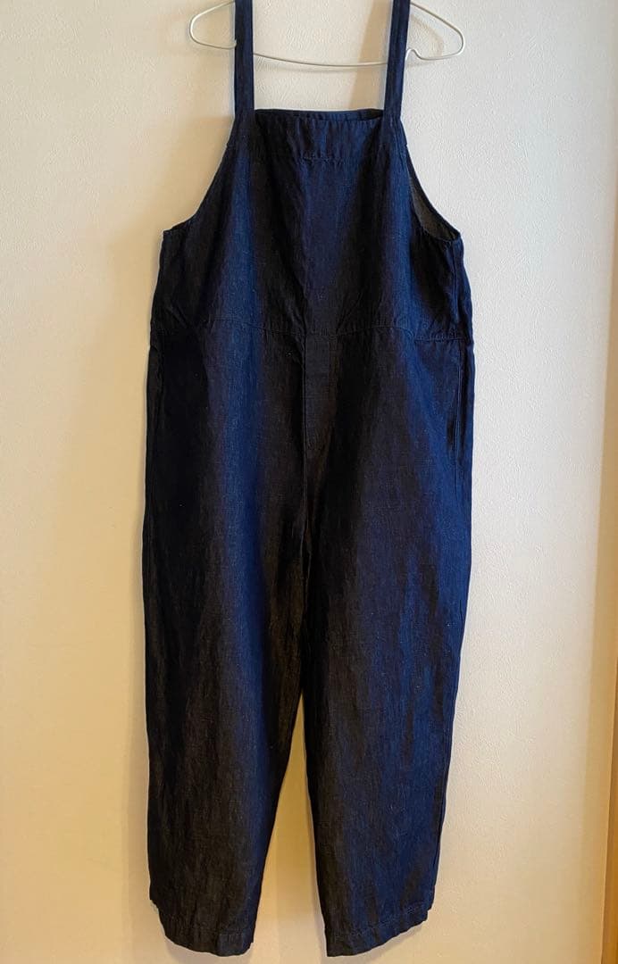 g）グラム コットンリネン ライトデニムサロペット インディゴ - メルカリ