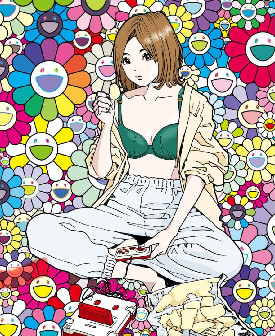 江口寿史・村上隆エディションサイン入りコラボレーション版画「famicom」 3月3日(月) 12時よりWEBショップにて、江口寿史・村上隆エディション