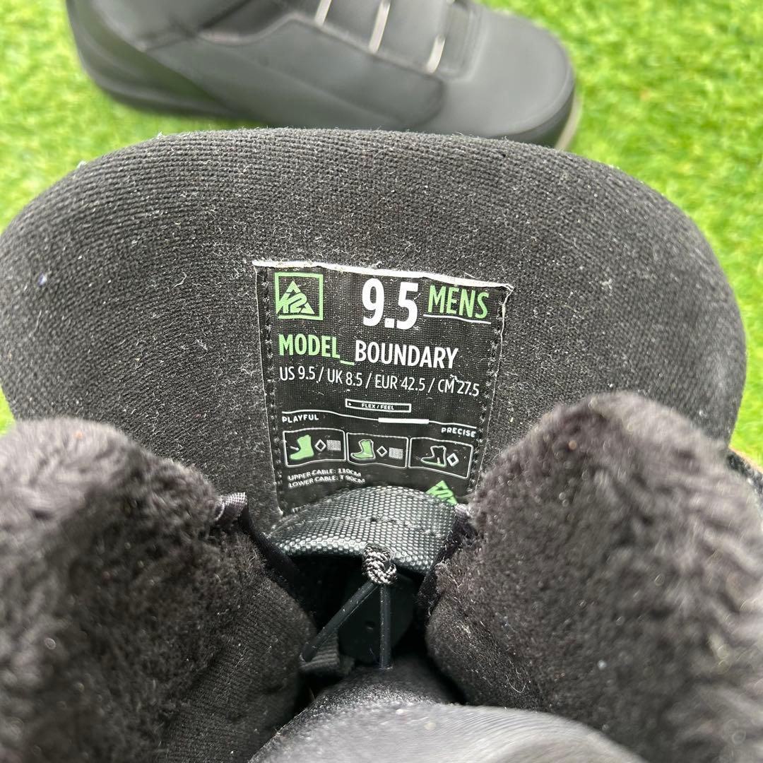 K2 スノーボードブーツBOUNDARY ダブルBOA ブラック 27.5cm