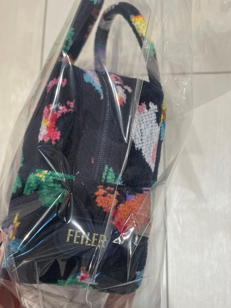 フェイラー ファンキーフォーチュン ミニキューブバッグ ネイビー 神崎