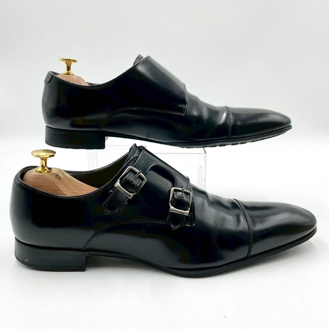 リーガル 636R ダブルモンク ブラック 25.5cm 本革 Y1238