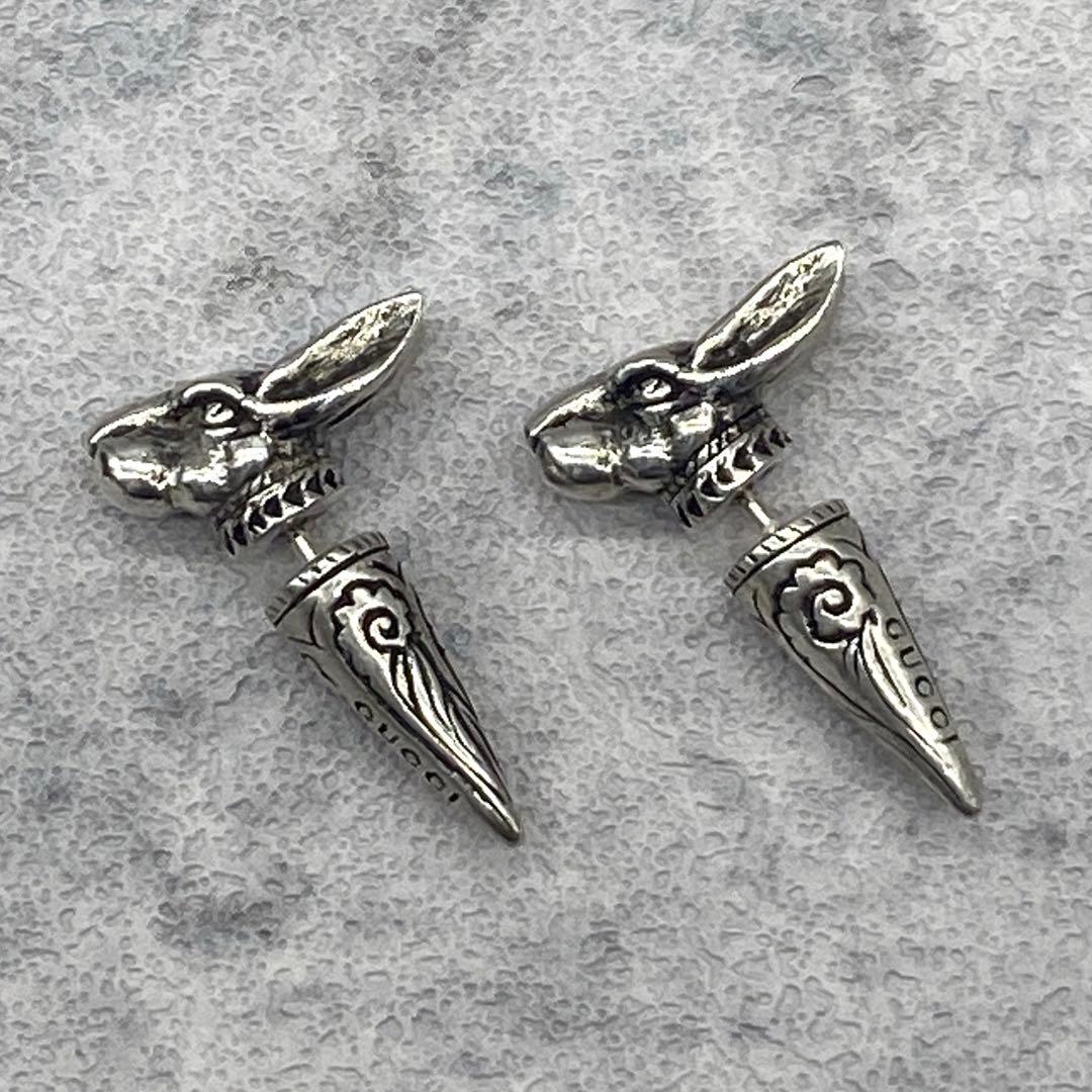 希少】 GUCCI グッチ ピアス アンガーフォレスト ラビット シルバー