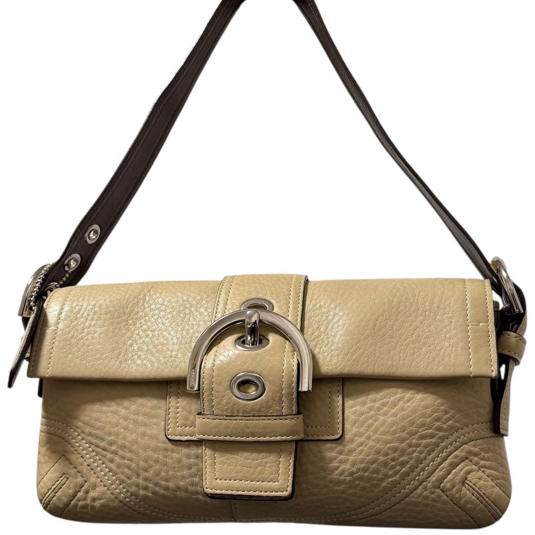 コーチ ショルダーバッグ ワンショルダー ソーホー アイボリー レザー