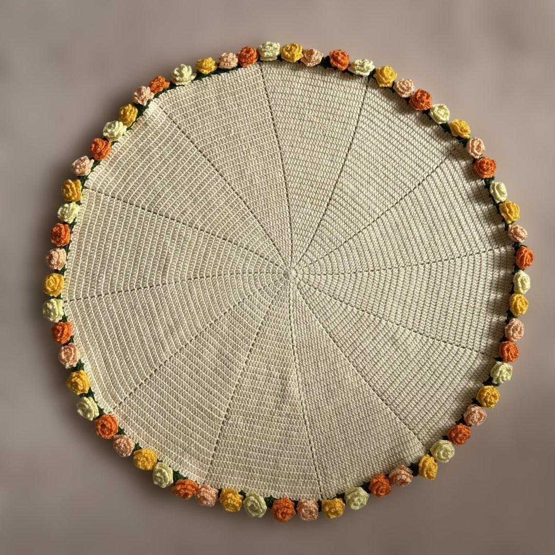 バラ•ひまわりのブーケブランケット - メルカリ