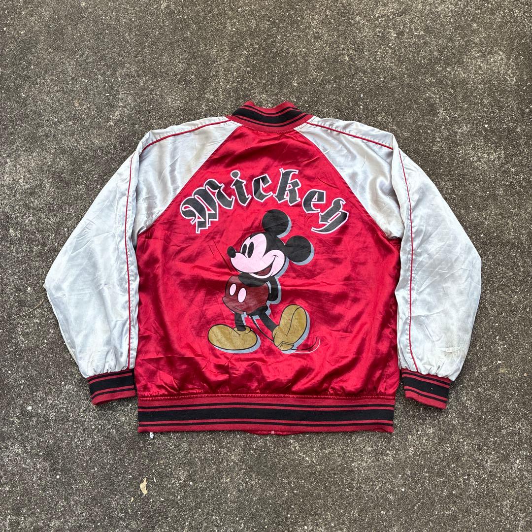 希少90'sスカジャンvintage Disney ミッキー Lサイズ - メルカリ