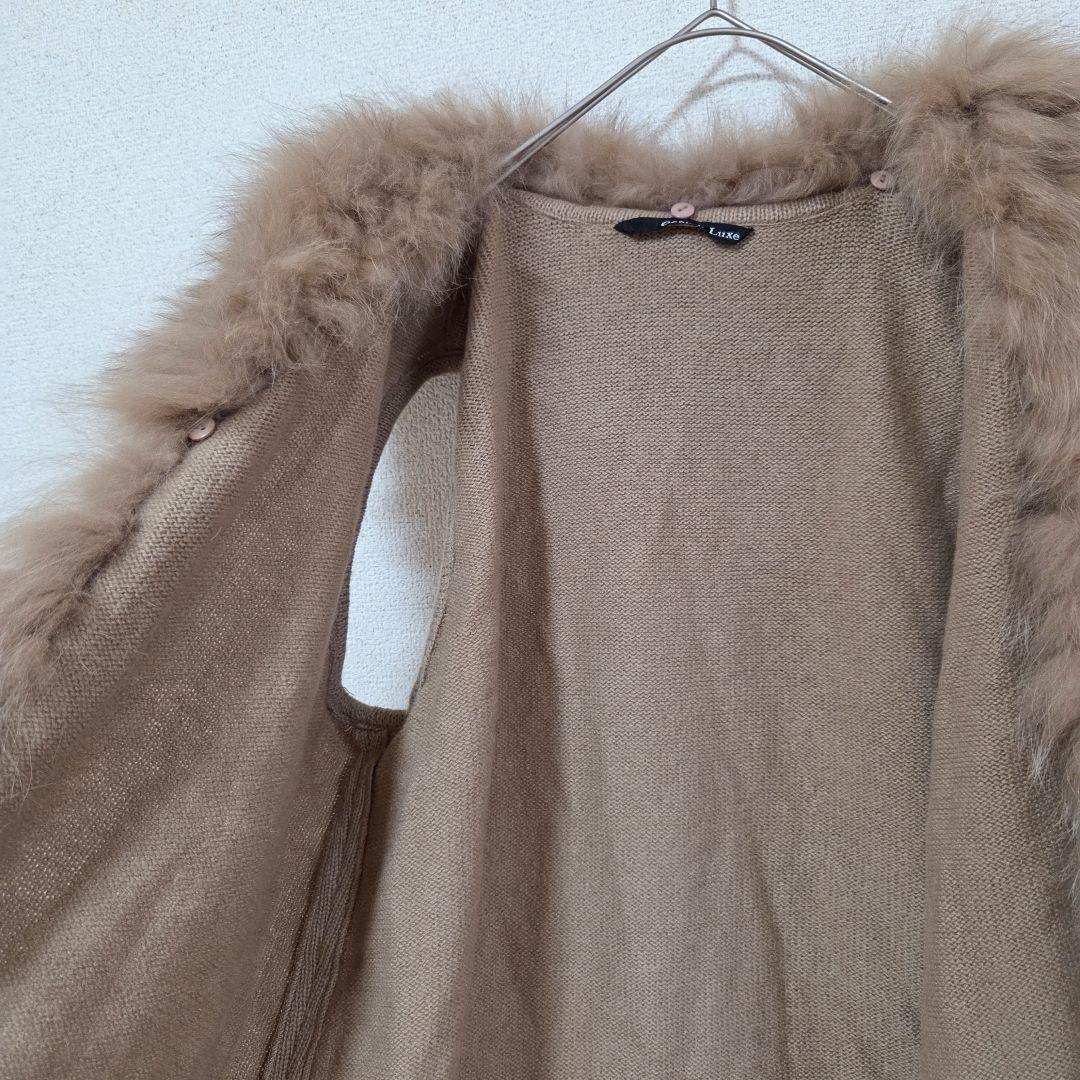 ☆angel様☆Coomb luxe/ベスト/ポンチョ/フォックスファー/カシミ