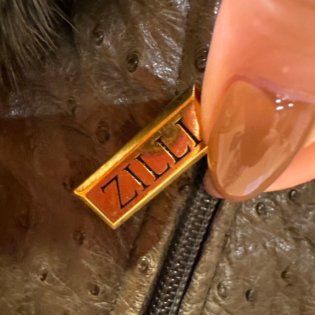 ZILLI ジリー 本オーストリッチレザーブルゾン ミンク襟メンズL - メルカリ