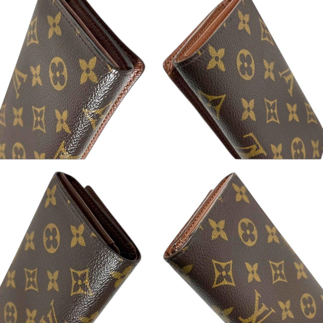 ルイヴィトン 二つ折り財布 ポルトモネビエトレゾール ファスナー