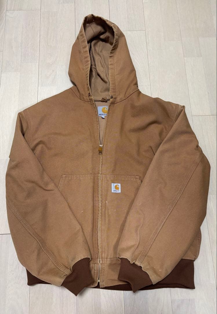 Carhartt アクティブジャケットUSA製90's USA製 90s Carhartt Thermal Lined Active Jacket 紺 M カーハート