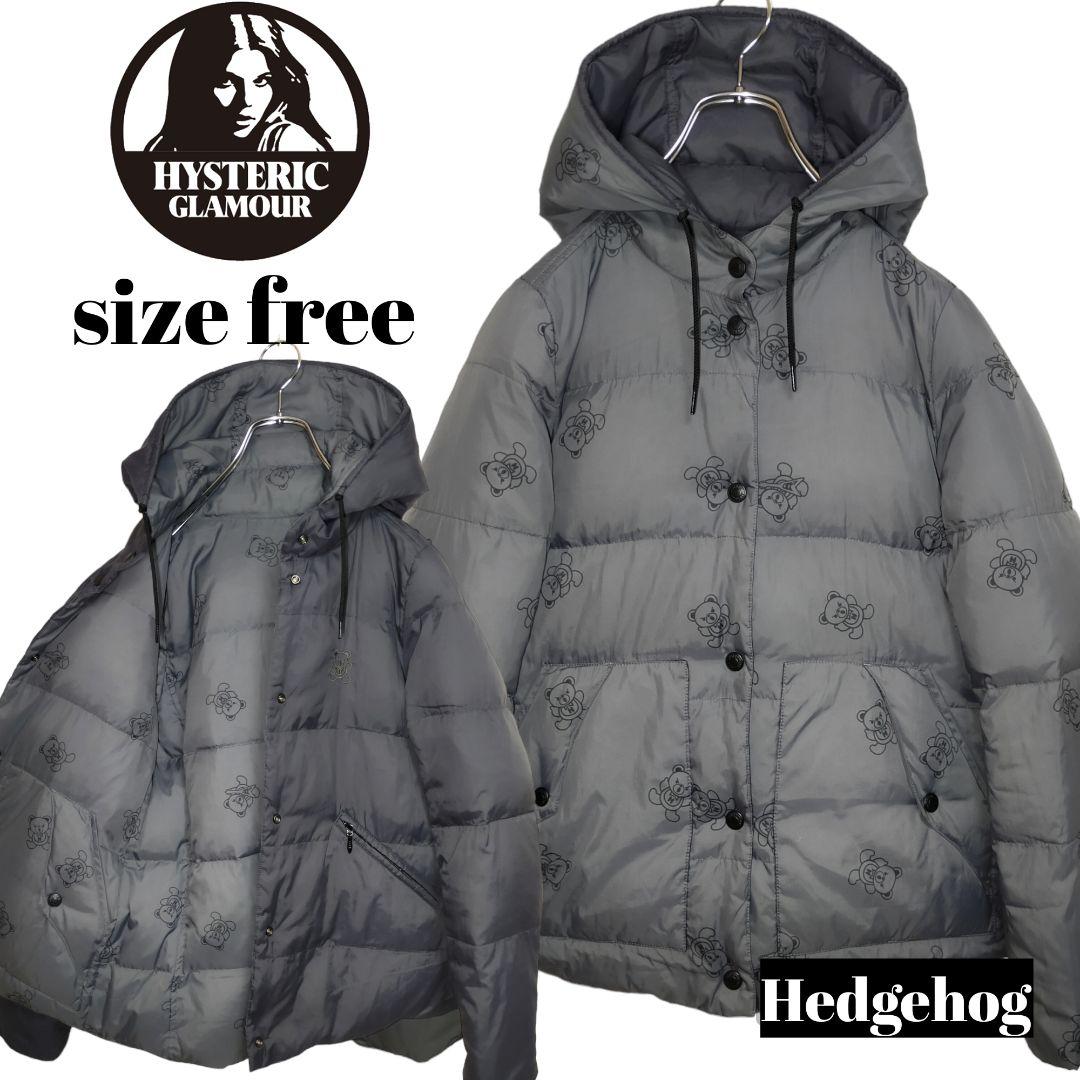 ヒステリックグラマー】 総柄 ファックベア リバーシブル ダウン
