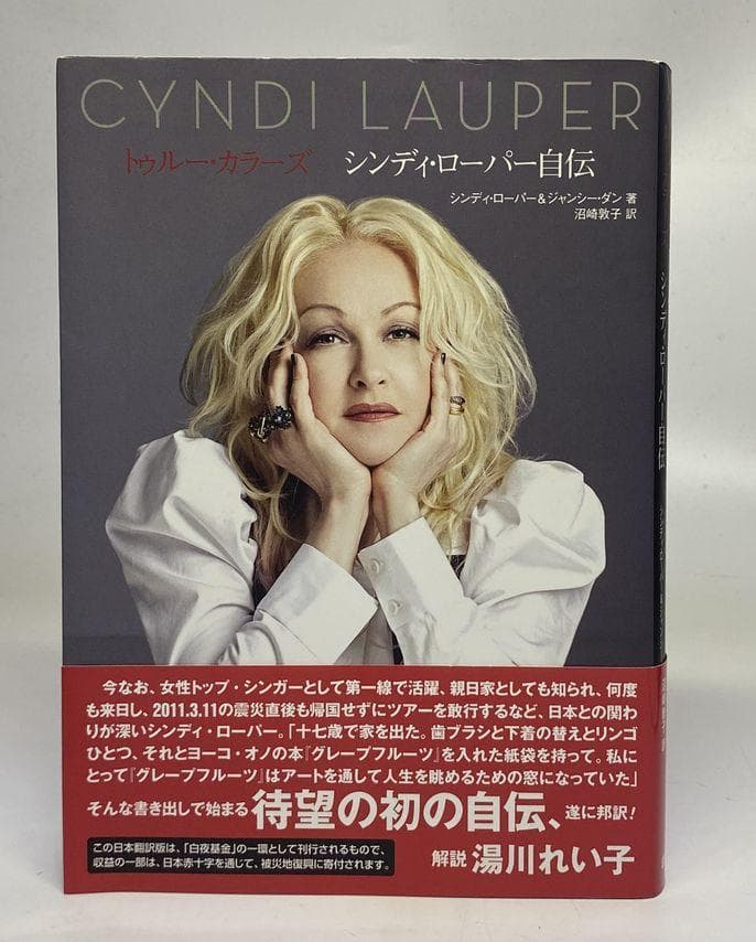 帯付き初版☆トゥルー・カラーズ シンディ・ローパー自伝 親日家