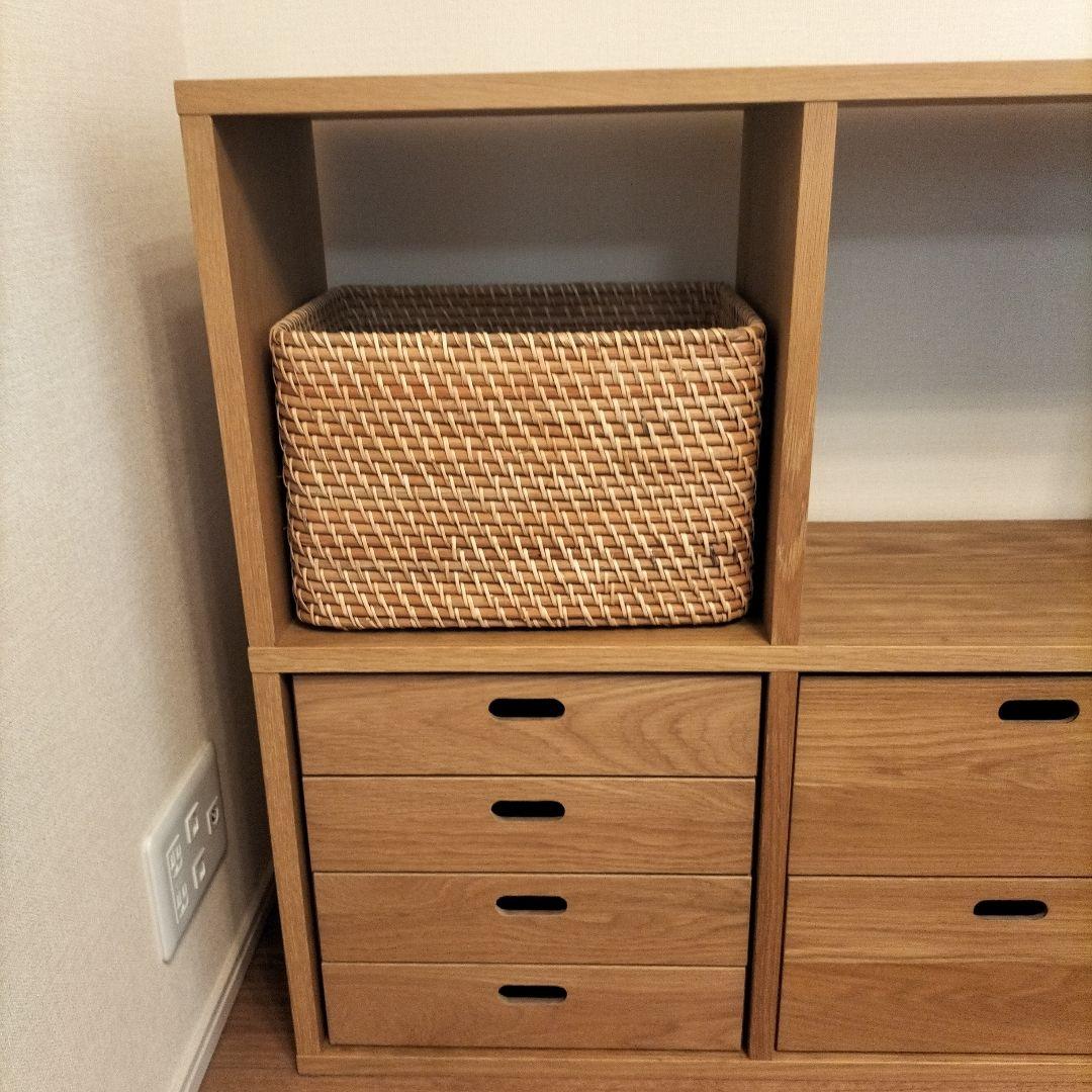 無印良品 重なるラタン長方形バスケット・中 6個セット - メルカリ